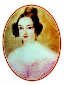 Неизвестный художник. «Е.А. Сушкова». Миниатюра. 1837 г. 6465